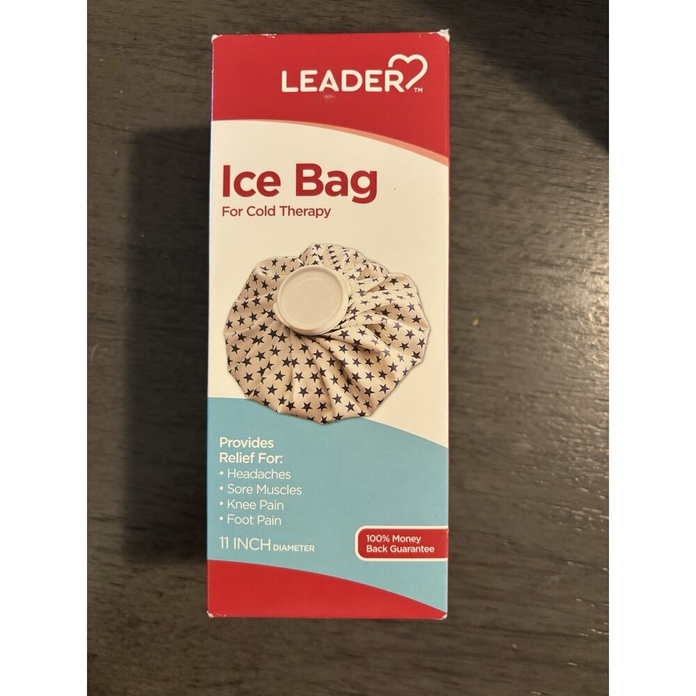 Leader Ice Bag Cold Therapy Provides Headaches & Muscles Pain Relief 11 INCH